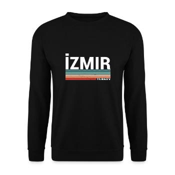 Izmir Turquie Rétro Turquie Turc Turc - Sweat-shirt Unisexe - noir - Devant - Alina (178cm) & Michal (187cm)