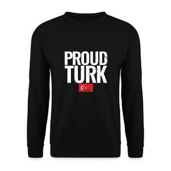 Fier Turc Vintage Turquie Drapeau Turc Turc - Sweat-shirt Unisexe - noir - Devant - Alina (178cm) & Michal (187cm)