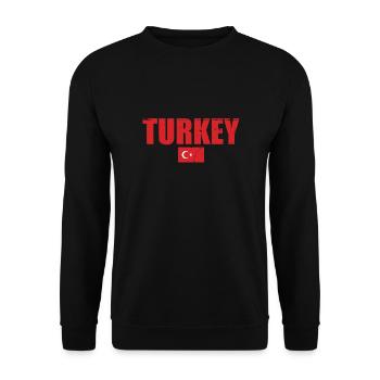 Turquie Vintage Turquie Drapeau turc Turk - Sweat-shirt Unisexe - noir - Devant - Alina (178cm) & Michal (187cm)