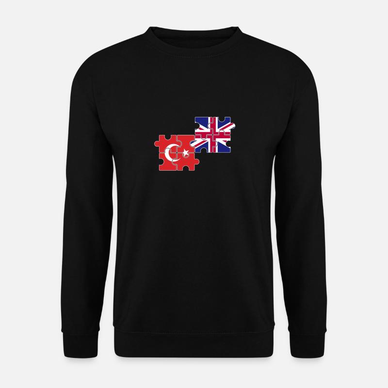 Turkey UK Flag British Turk - Unisex Sweatshirt - black