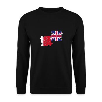 Bahrain UK Flag British Bahraini - Unisex Sweatshirt - black - Front - Alina (178cm) & Michal (187cm)