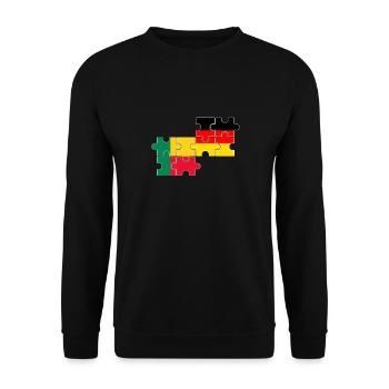 Benin Germany Flag Beninese - Unisex Sweatshirt - black - Front - Alina (178cm) & Michal (187cm)