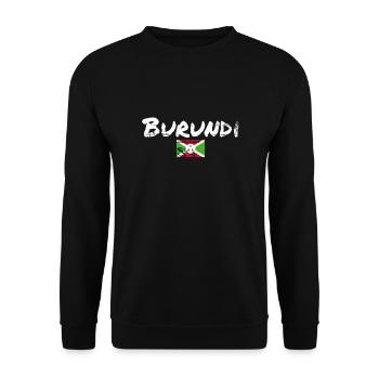 Burundi Vintage Burundian Flag Burundian - Unisex Sweatshirt - black - Front - Alina (178cm) & Michal (187cm)