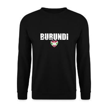 Burundi Vintage Burundian Flag Burundian - Unisex Sweatshirt - black - Front - Alina (178cm) & Michal (187cm)