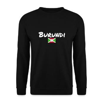 Burundi Burundian flag Burundian - Unisex Sweatshirt - black - Front - Alina (178cm) & Michal (187cm)
