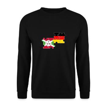 Burundi Germany Flag Burundian - Unisex Sweatshirt - black - Front - Alina (178cm) & Michal (187cm)