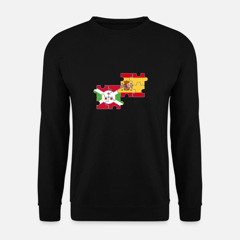 Burundi Espagne Drapeau Burundais - Sweat-shirt Unisexe - noir