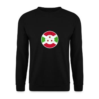 Burundi Vintage Burundian Flag Burundian - Unisex Sweatshirt - black - Front - Alina (178cm) & Michal (187cm)
