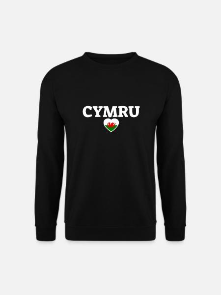 Cymru Wales Welsh Flag Welsh - Unisex Sweatshirt - black
