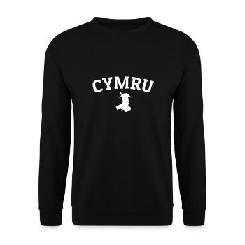Cymru Wales Walisische Waliser - Unisex Pullover - Schwarz - Vorne - Alina (178cm) & Michal (187cm)