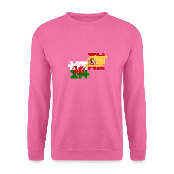 Wales Spain Vintage Flag Spanish Welsh - Unisex Sweatshirt - pink - Front