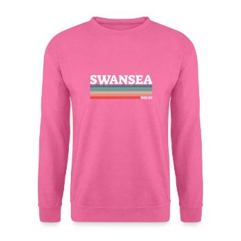 Swansea Wales Walisische Waliser - Unisex Pullover - Pink - Vorne