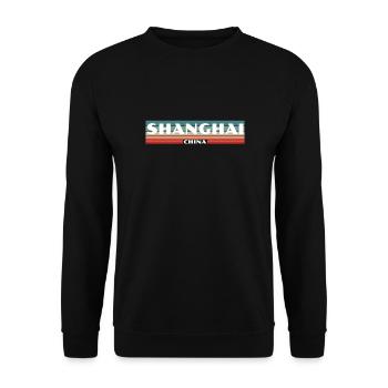 Shanghai China Chinesische Chinese - Unisex Pullover - Schwarz - Vorne - Alina (178cm) & Michal (187cm)