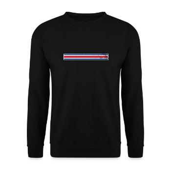 Costa Rica Drapeau costaricain vintage - Sweat-shirt Unisexe - noir - Devant - Alina (178cm) & Michal (187cm)