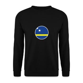 Curaçao Flag - Unisex Sweatshirt - black - Front - Alina (178cm) & Michal (187cm)