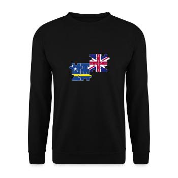 Curaçao Drapeau du Royaume-Uni - Sweat-shirt Unisexe - noir - Devant - Alina (178cm) & Michal (187cm)