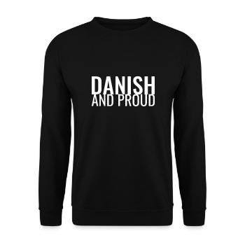 Danish And Proud Denmark Danish Danes - Unisex Sweatshirt - black - Front - Alina (178cm) & Michal (187cm)