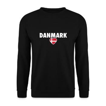Danmark Denmark Danish flag Proud Dane - Unisex Sweatshirt - black - Front - Alina (178cm) & Michal (187cm)