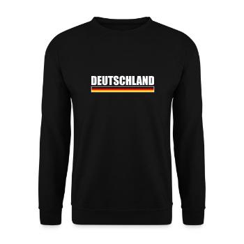 Deutschland Deutsche Flagge Deutscher - Unisex Pullover - Schwarz - Vorne - Alina (178cm) & Michal (187cm)