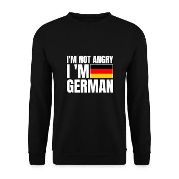 Je ne suis pas en colère Je suis allemand Drapeau allemand - Sweat-shirt Unisexe - noir - Devant - Alina (178cm) & Michal (187cm)