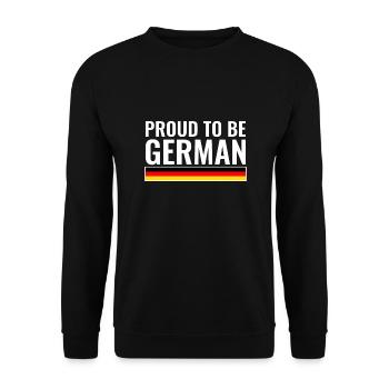 Proud To be German Germany German Flag - Unisex Sweatshirt - black - Front - Alina (178cm) & Michal (187cm)