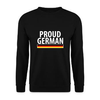 Proud German Germany German Flag - Unisex Sweatshirt - black - Front - Alina (178cm) & Michal (187cm)