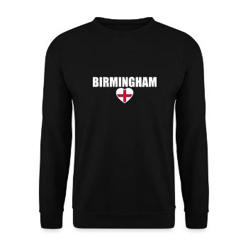 Birmingham England English Flag English - Unisex Sweatshirt - black - Front - Alina (178cm) & Michal (187cm)