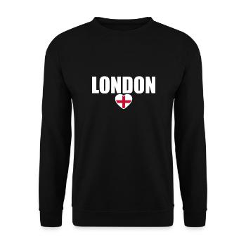 London England English Flag English - Unisex Sweatshirt - black - Front - Alina (178cm) & Michal (187cm)