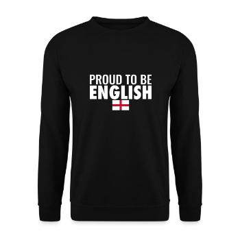 Proud To Be English Englische Flagge England - Unisex Pullover - Schwarz - Vorne - Alina (178cm) & Michal (187cm)