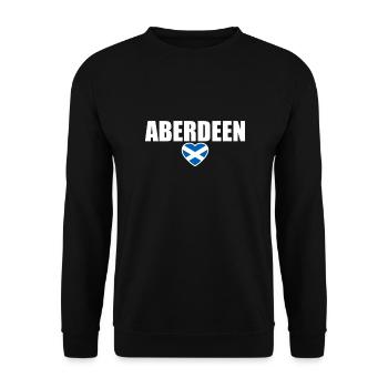Aberdeen Scotland Scotland Flag Scottish - Unisex Sweatshirt - black - Front - Alina (178cm) & Michal (187cm)
