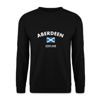 Aberdeen Ecosse Ecosse Drapeau Ecossais Ecosse - Sweat-shirt Unisexe - noir - Devant - Alina (178cm) & Michal (187cm)