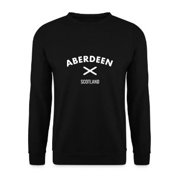 Aberdeen Scotland Scotland Flag Scottish - Unisex Sweatshirt - black - Front - Alina (178cm) & Michal (187cm)