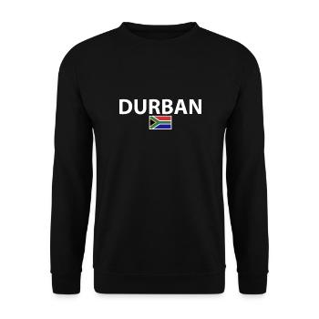 Durban South Africa South African Flag - Unisex Sweatshirt - black - Front - Alina (178cm) & Michal (187cm)