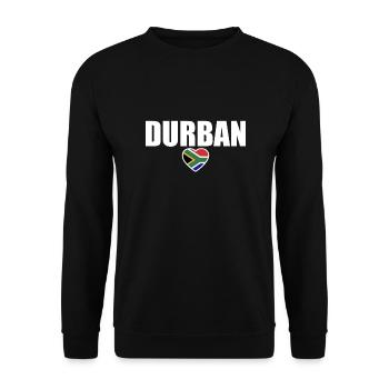 Durban South Africa South African Flag - Unisex Sweatshirt - black - Front - Alina (178cm) & Michal (187cm)