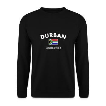 Durban South Africa South African Flag - Unisex Sweatshirt - black - Front - Alina (178cm) & Michal (187cm)