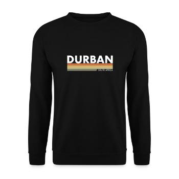 Durban South Africa Retro South African South African - Unisex Sweatshirt - black - Front - Alina (178cm) & Michal (187cm)