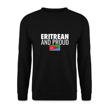Eritrean And Proud Eritrea Eritrean Flag - Unisex Sweatshirt - black - Front - Alina (178cm) & Michal (187cm)