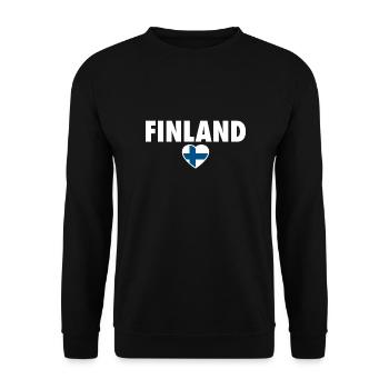Finland Finland Finnish flag Finn - Unisex Sweatshirt - black - Front - Alina (178cm) & Michal (187cm)