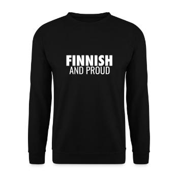 Finnish And Proud Finland Finnish Finn - Unisex Sweatshirt - black - Front - Alina (178cm) & Michal (187cm)