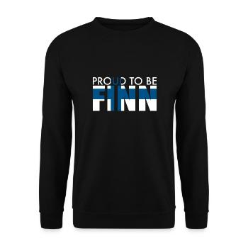 Proud To Be Finn Finland Finnish Flag Finn - Unisex Sweatshirt - black - Front - Alina (178cm) & Michal (187cm)