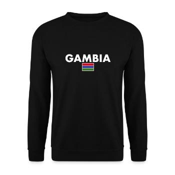 Gambie Drapeau gambien Gambier - Sweat-shirt Unisexe - noir - Devant - Alina (178cm) & Michal (187cm)