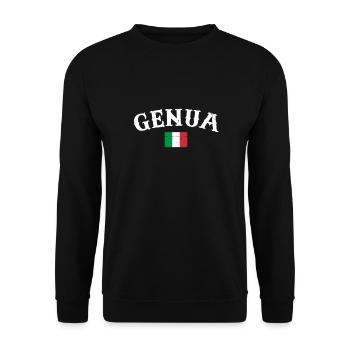 Gênes Italie Drapeau italien vintage - Sweat-shirt Unisexe - noir - Devant - Alina (178cm) & Michal (187cm)
