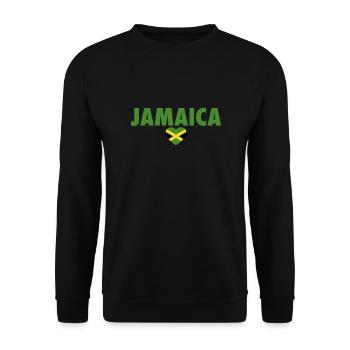 Jamaica Jamaica Jamaican Flag - Unisex Sweatshirt - black - Front - Alina (178cm) & Michal (187cm)