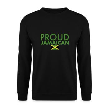 Proud Jamaican Jamaica Jamaican Flag - Unisex Sweatshirt - black - Front - Alina (178cm) & Michal (187cm)