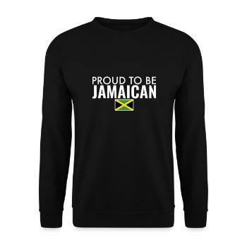 Proud To Be Jamaican Jamaica Jamaican Flag - Unisex Sweatshirt - black - Front - Alina (178cm) & Michal (187cm)