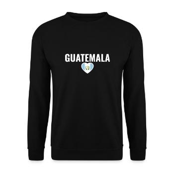 Guatemala Drapeau guatémaltèque - Sweat-shirt Unisexe - noir - Devant - Alina (178cm) & Michal (187cm)
