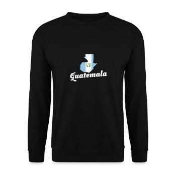 Carte du Guatemala Drapeau guatémaltèque - Sweat-shirt Unisexe - noir - Devant - Alina (178cm) & Michal (187cm)