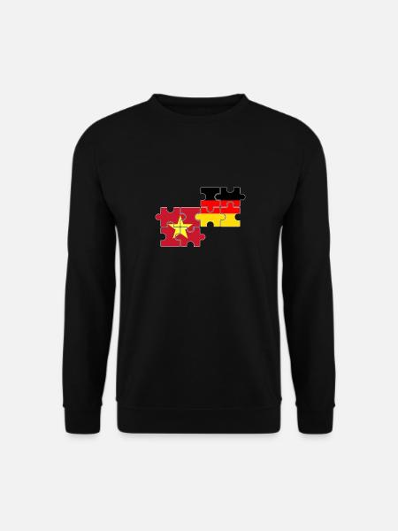 Vietnam Deutschland Flagge Deutsch Vietnamese - Unisex Pullover - Schwarz