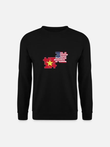 Vietnam USA Flag Amerikansk Vietnamesisk - Unisex sweater - sort