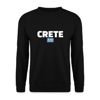 Crete Griechenland Griechische Flagge Grieche - Unisex Pullover - Schwarz - Vorne - Alina (178cm) & Michal (187cm)